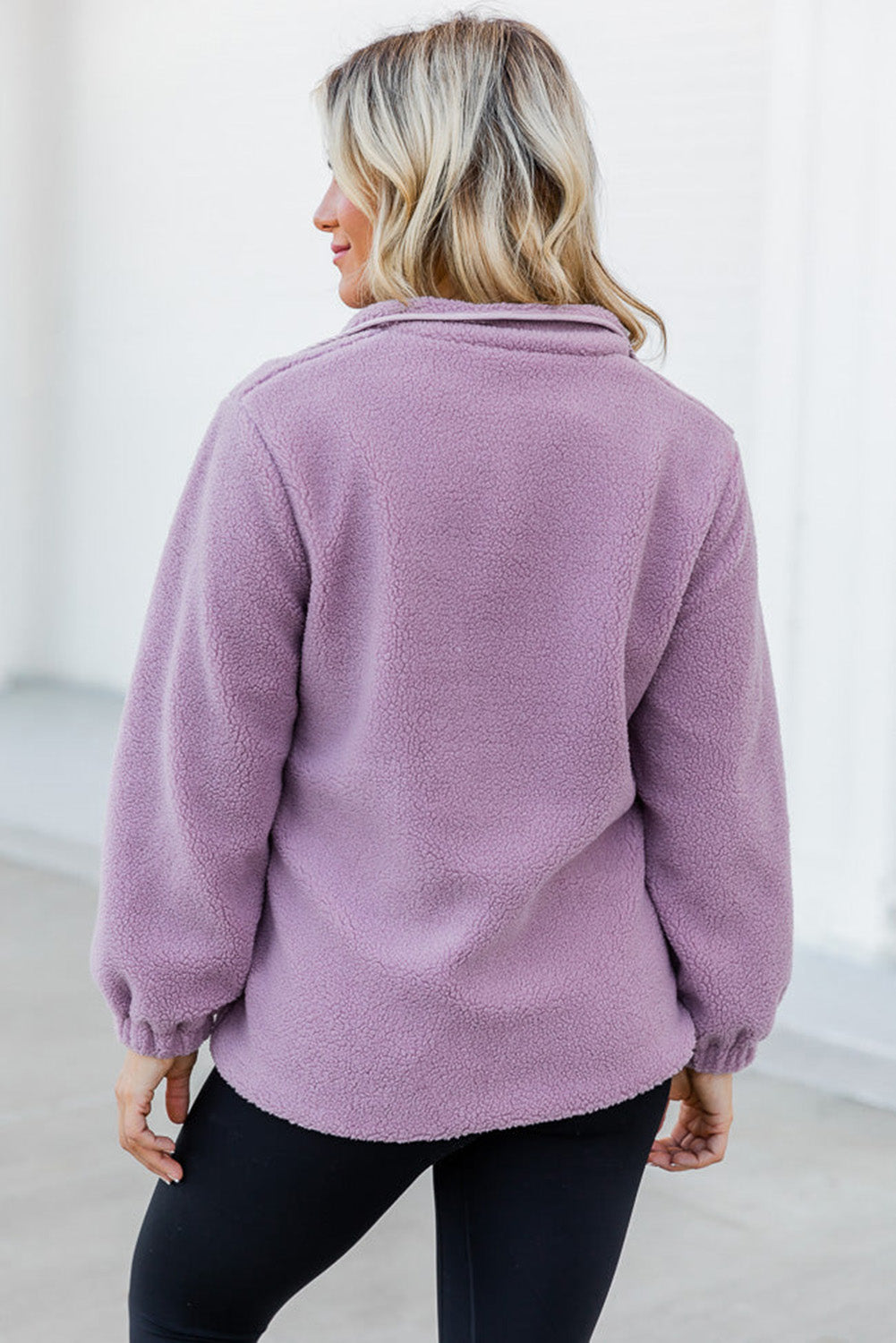 Sherpa pullover purple on sale