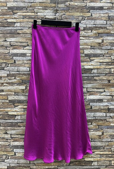 Satin Style Skirt in Purple