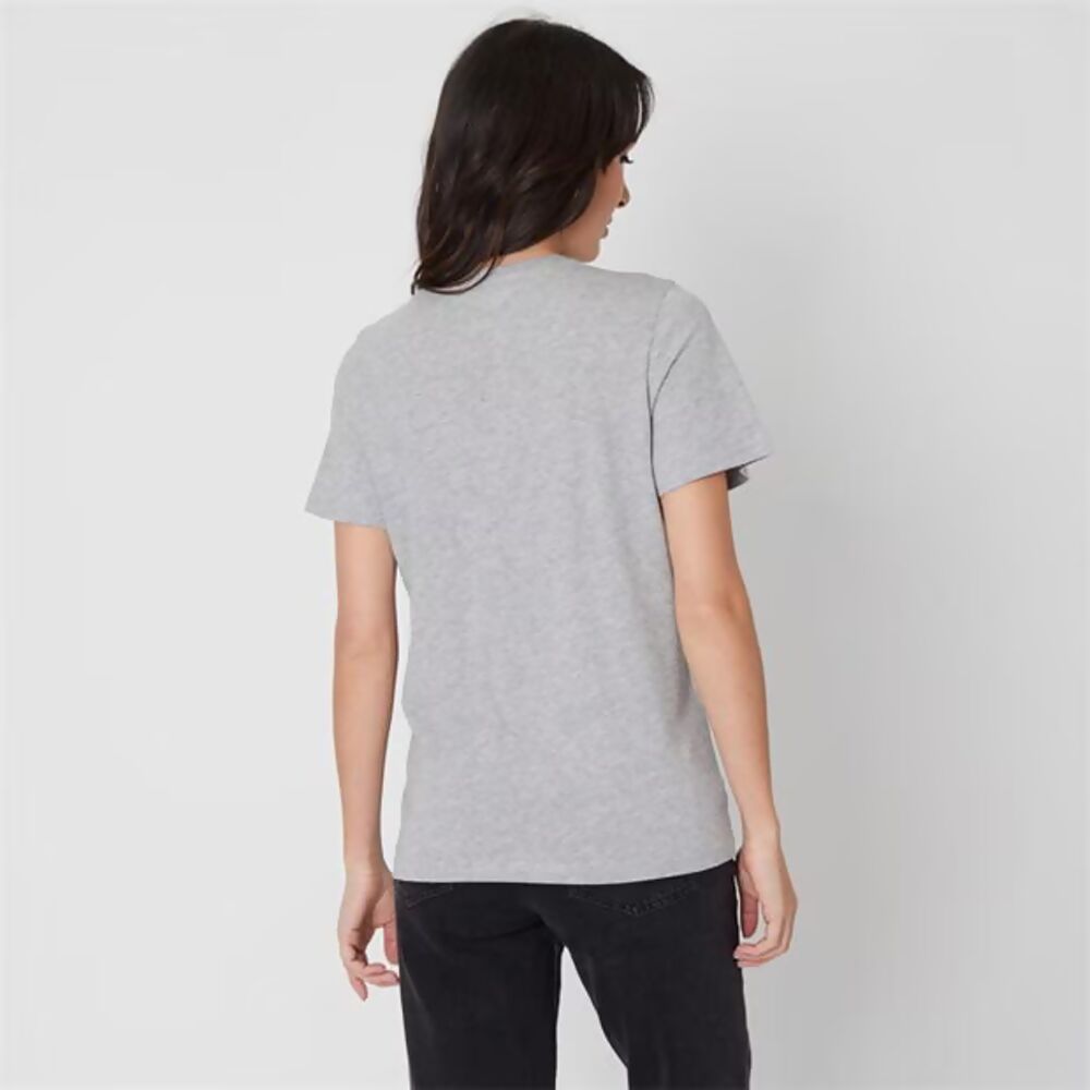 Cotton Crew Neck T-Shirt in Grey