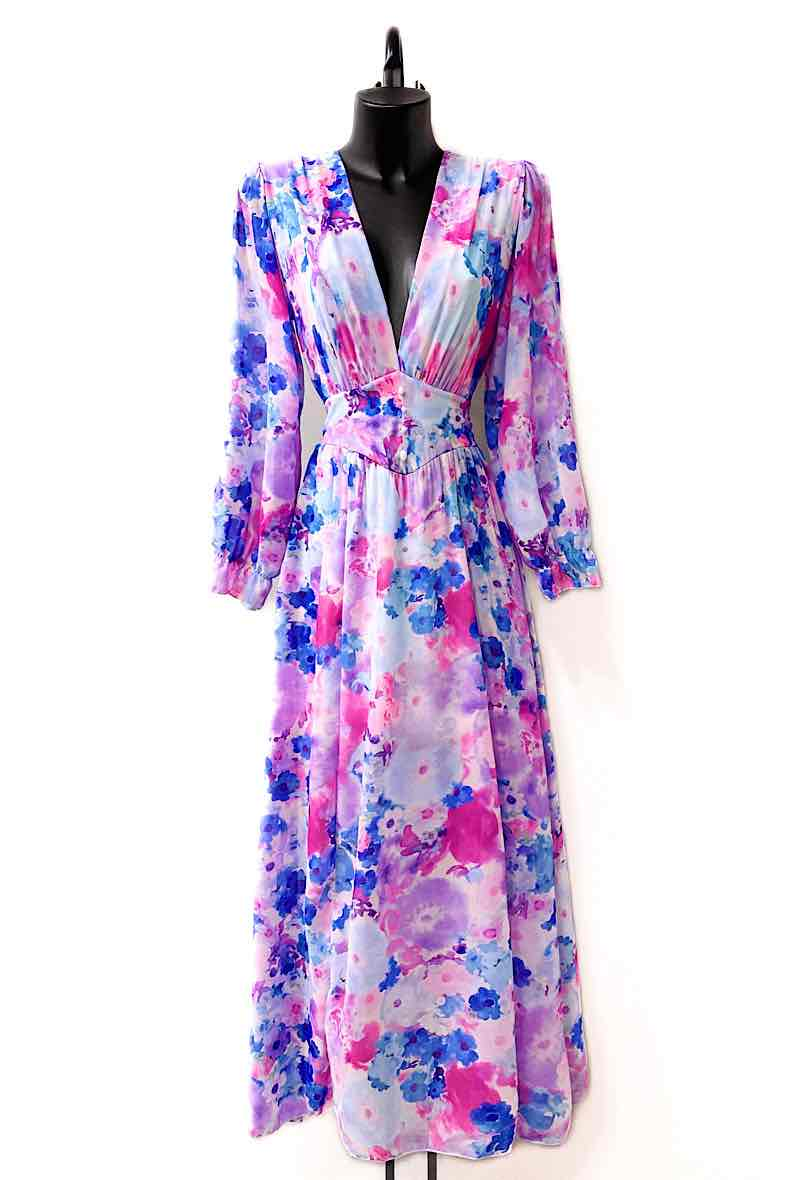 Floral Maxi Dress Made in Italy