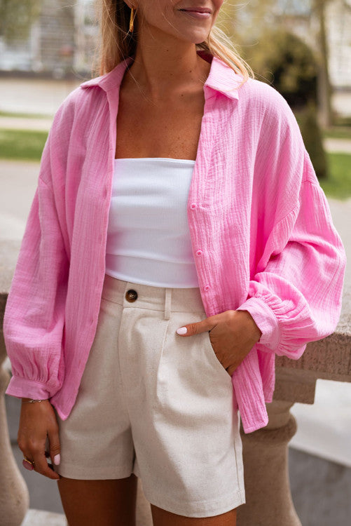 Pink Cotton Shirt