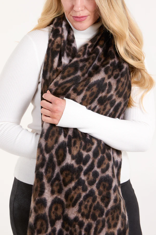 Large Leopard Print Scarf