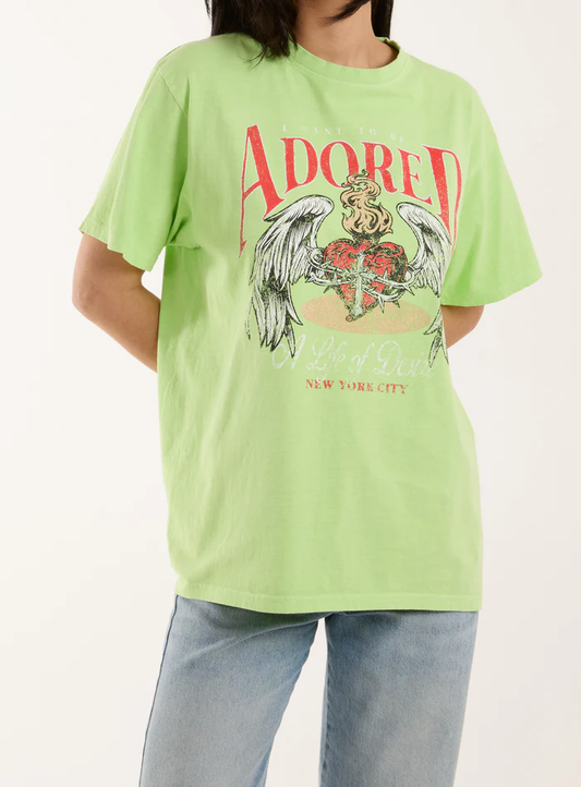 Adored Print Cotton T-Shirt