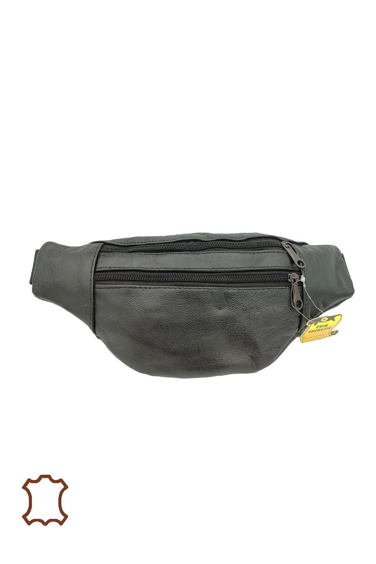 Leather Look Bumbag in Black