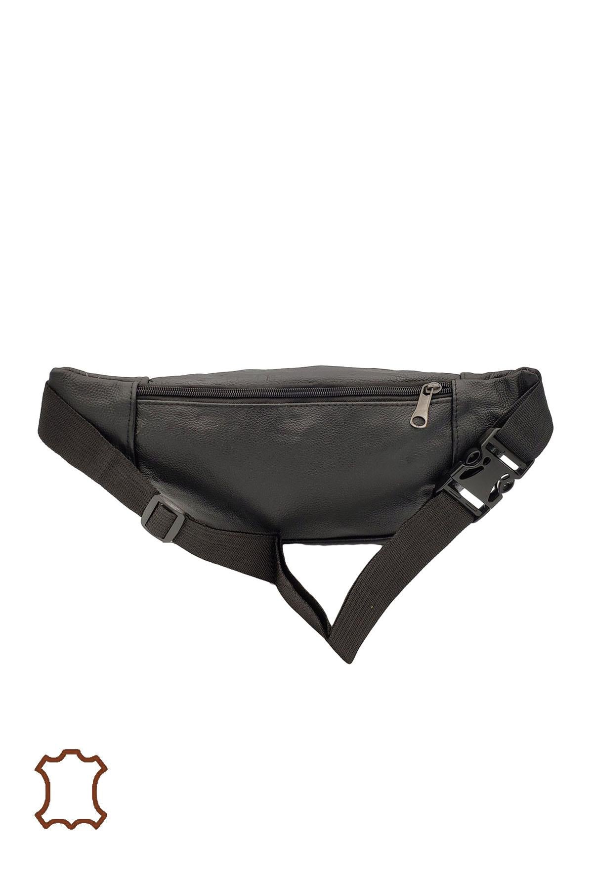 Leather Look Bumbag in Black