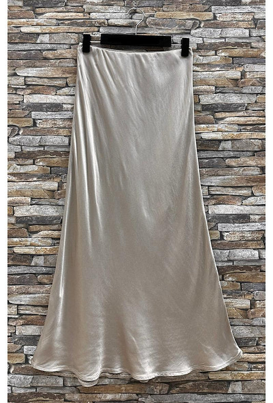 Satin Style Skirt in Champagne