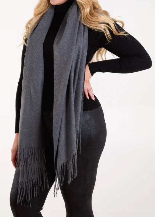 Super Soft Grey Plain Scarf