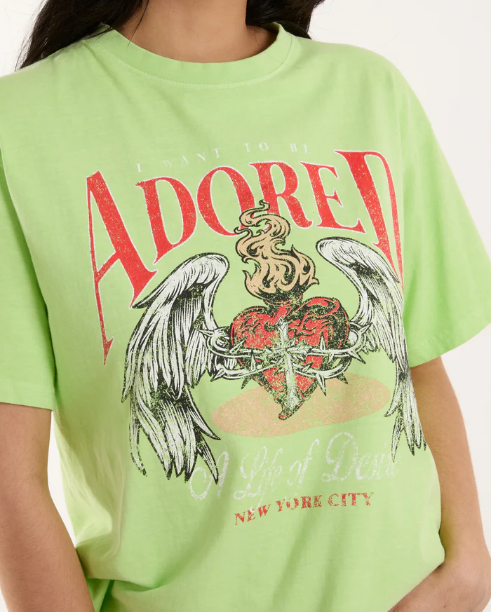 Adored Print Cotton T-Shirt