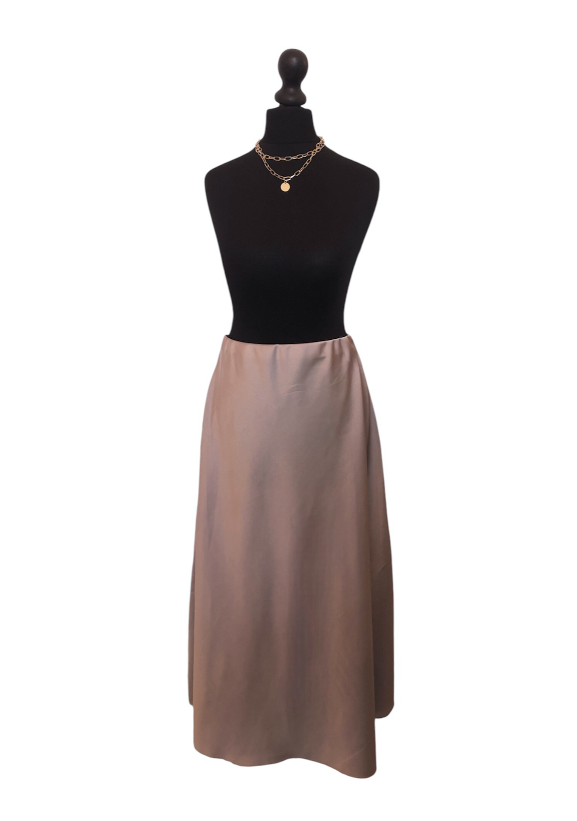 Satin Style Skirt in Champagne