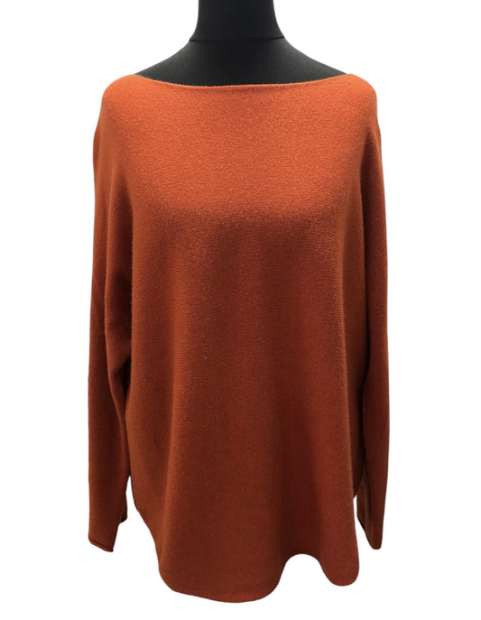 Soft Knit Jumper in Burnt Orange