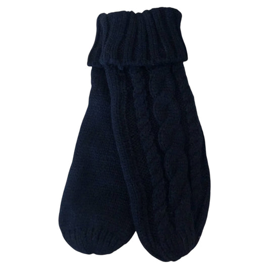 Ladies Knitted Thinsulated Mitten Gloves in Black